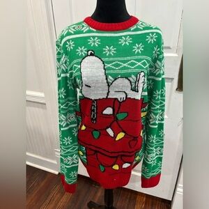 Peanuts Official Licensed Charlie Brown Snoopy Christmas Sweater Sz Sm 117508